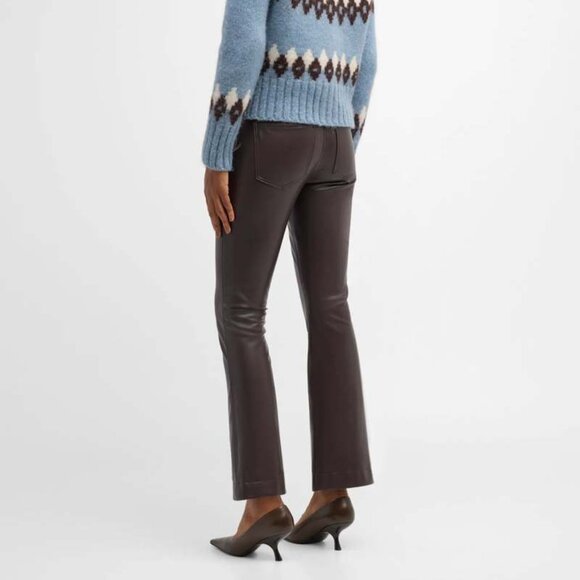 Veronica Beard Carson High-Rise Ankle Flare Dark Chocolate Pants NWT 27 - Picture 2 of 7